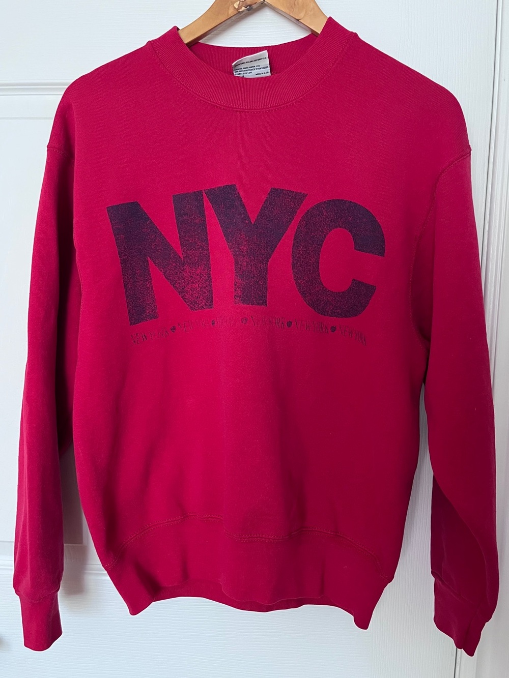 Vintage Red NYC Crewneck Sweatshirt